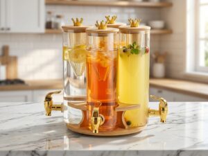 Glass juice dispenser (4pcs)