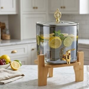 Glass juice dispenser