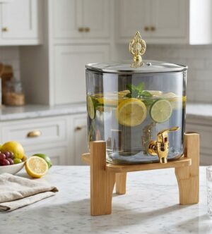 Glass juice dispenser