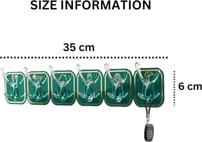 Sticky hooks strip (6 hooks)