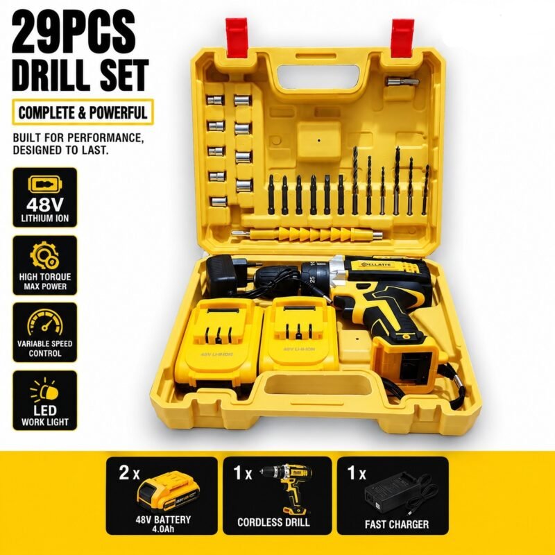 Wire less drill machine (dual battery)