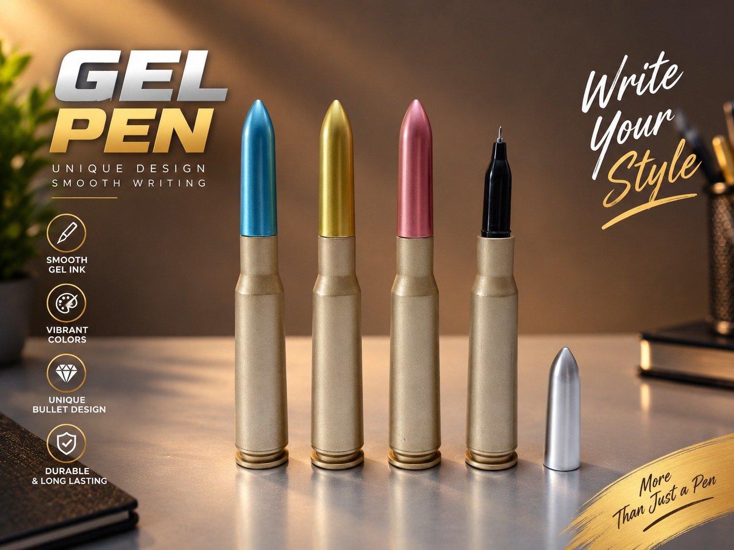 Bullet Gel pen (2pcs)