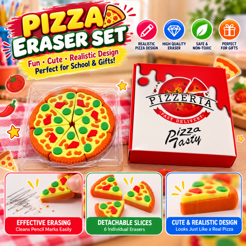 Pizza eraser (7 slices)