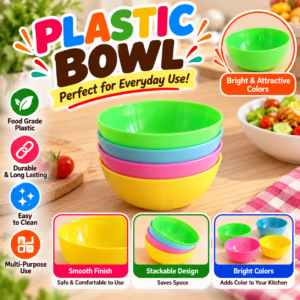 Colorful Plastic Bowl Advertisement Bowl 4pcs (200ml)
